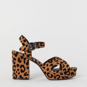 Chunky Leopard Sandals